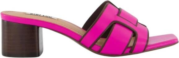 Bibi Lou Roze Hakken Muil Sandalen Pink Dames