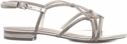 Bibi Lou Sandalen van leer en stof met strass Gray Dames