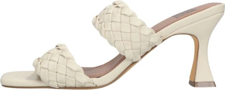 Bibi Lou Stijlvolle Leren Muil Sandalen White Dames