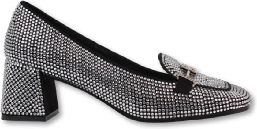 Bibi Lou Strass Tina Pump met Metalen Gesp Gray Dames