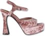 Bibi Lou Suede Flat Sandals with Ankle Strap Pink Dames - Thumbnail 1