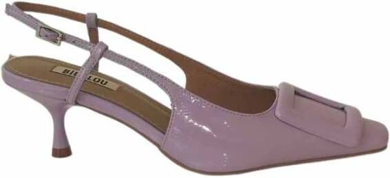 Bibi Lou Vierkante Neus Lakleren Sandalen Purple Dames