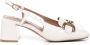 Bibi Lou Witte Leren Slingback Sandalen met Ketting White Dames - Thumbnail 1