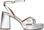 BiBi Lou Sandalen Dames Damesschoenen Leer Blokhak hoogte 8 cm 629P19 Zilver - Thumbnail 2