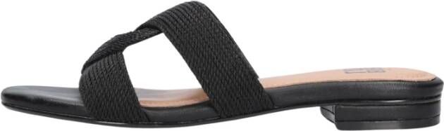 Bibi Lou Zwarte Geweven Cut Out Slipper Black Dames