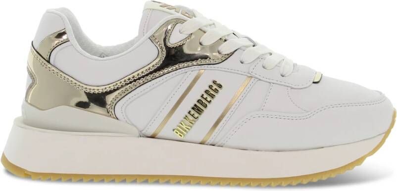 Bikkembergs Witte en Gouden Hardloopschoenen van Ecoleer White Dames