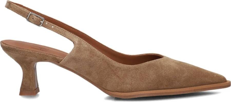 BILLI BI Slingbacks Dames A8089 Maat: 39 Materiaal: Suède Kleur: Bruin