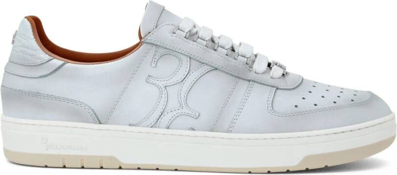 Billionaire Witte Leren Sneakers Casual Trainers White Heren