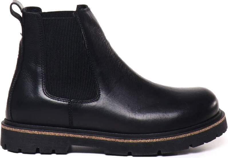 Birkenstock Ankle Boots uit zwart leder Black Heren