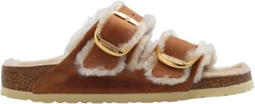 Birkenstock Arizona Big Buckle slides Bruin Dames