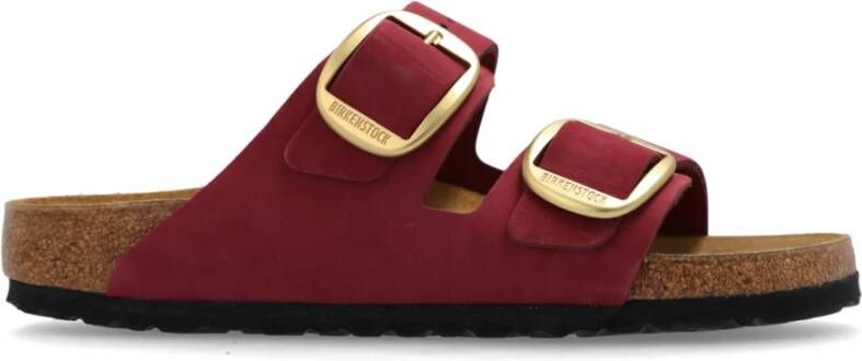 Birkenstock 'Arizona Big Buckle' Slides Red Dames