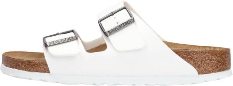 Birkenstock Arizona Birko-Flo Slippers White Dames