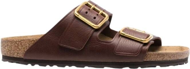 Birkenstock Arizona Bold Leren Sandalen Bruin Unisex