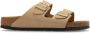 Birkenstock Verstelbare Logo Sandalen Rubberen Zool Beige Dames - Thumbnail 15