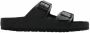 Birkenstock Natuurlijke Leren Sandalen met Dubbele Bandjes Black Unisex - Thumbnail 7