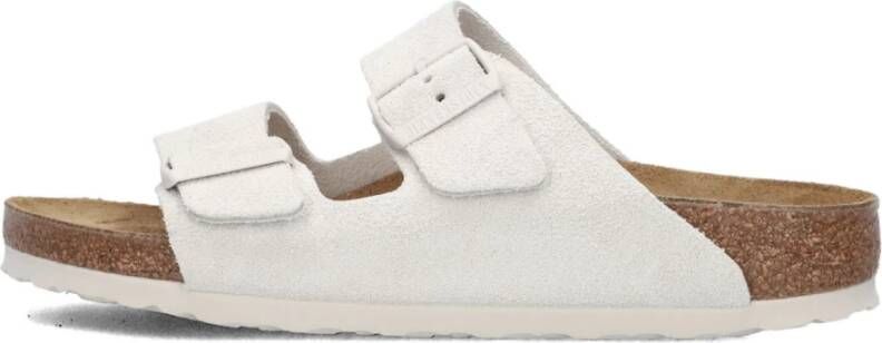 Birkenstock Arizona Dames Slippers Wit Suède White Dames