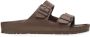 Birkenstock Chocoladebruine Dubbele Band Sandalen Brown Unisex - Thumbnail 22