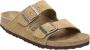 Birkenstock Arizona Lederen Slippers Beige - Thumbnail 1