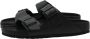 Birkenstock Arizona Lederen Zwarte Slides Black Heren - Thumbnail 1