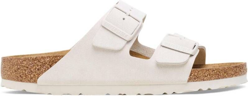 Birkenstock Arizona Leve Crème Slippers White Heren