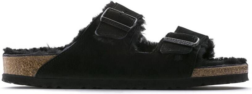 Birkenstock Slippers Arizona VL Sheepskin met twee verstelbare gespriempjes