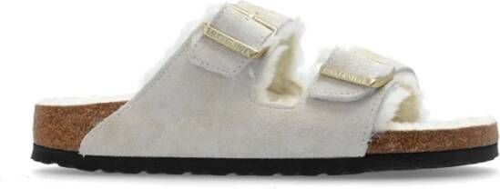 Birkenstock `Arizona Shearling` Pantoffels Beige Dames