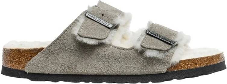 Birkenstock Arizona Shearling Sandalen Grijs Dames