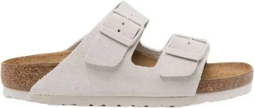 Birkenstock Arizona Suede Unisex Sandalen White Dames