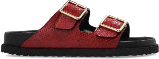 Birkenstock Arizona Voering Slides Red Dames