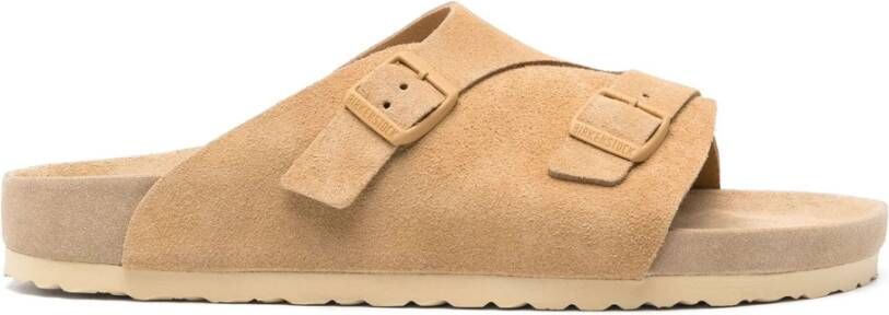 Birkenstock Beige Suède Pantoffels Zürich Stijl Beige