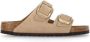 Birkenstock Beige Leren Sandalen Ronde Neus Beige Dames - Thumbnail 1