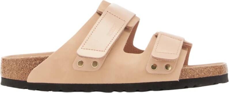 Birkenstock Beige Nubuck Leren Sandalen Beige Dames