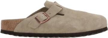 Birkenstock Beige Suède Mule Sandalen Beige Dames