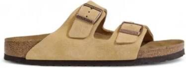 Birkenstock Beige Suède Sandaal Herfst Winter Collectie Beige