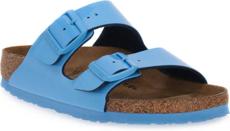 Birkenstock Blauwe Hemel Schuifregelaar Blauw Dames