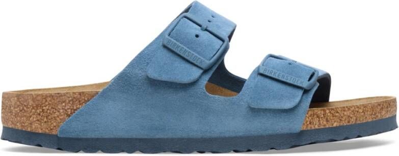 Birkenstock Blauwe Suède Sandaal Arizona Blue Dames