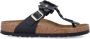 Birkenstock Bloemversierde teenslippers Black Dames - Thumbnail 1