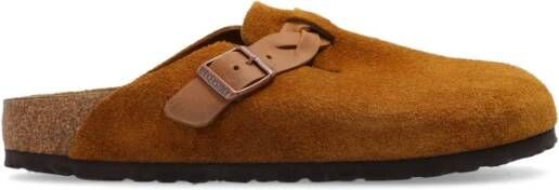 Birkenstock Boston Braided Slides Brown Dames