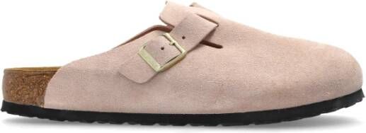 Birkenstock Suède Muiltjes met Zijgesp Sluiting Pink Heren