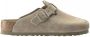 Birkenstock Suede Leather Boston Platte Schoenen Green - Thumbnail 13