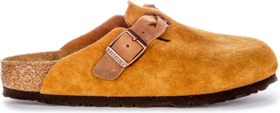 Birkenstock Boston Gevlochten Elegant Pin Gesp Klomp Brown Dames