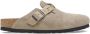 Birkenstock Boston Braided Suede Leather Taupe Narrow - Thumbnail 12