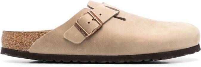 Birkenstock Boston Soft Footbed Slides Brown Heren