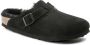 Birkenstock Boston Black narrow Shearling Veloursleder Suede Pantoffels Zwart - Thumbnail 3