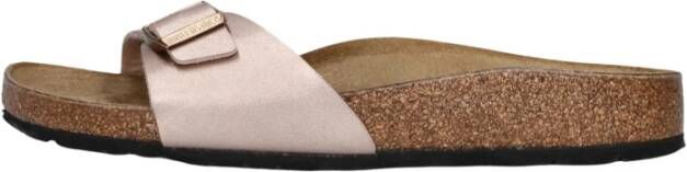 Birkenstock Bronze Metallic Slides Madrid Pink Dames