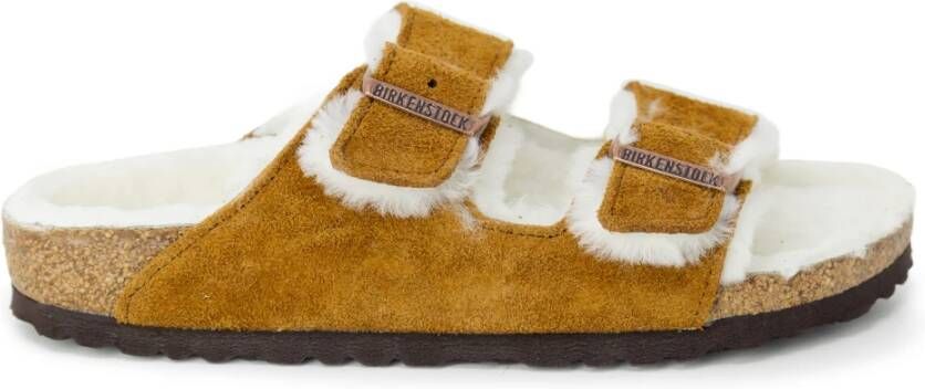 Birkenstock Bruine Instap Rubberen Zoolschoenen Brown Dames