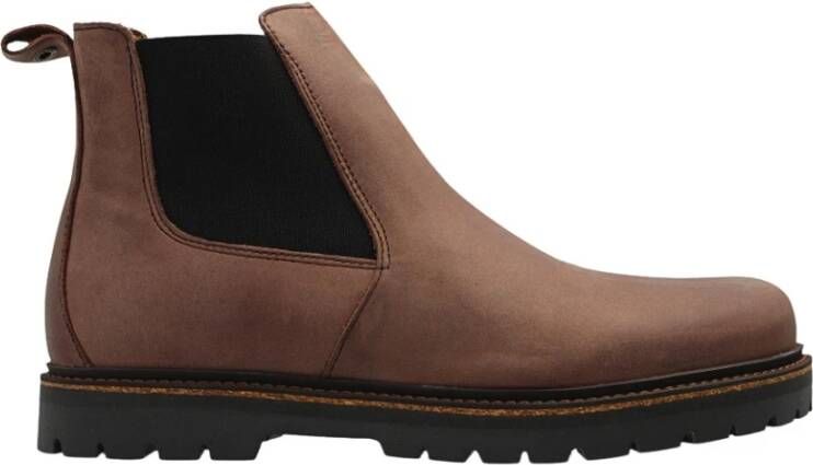 Birkenstock Stalon Nubuck Leather Chelsa Boots Bruin Heren