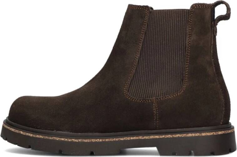 Birkenstock Bruine Suède Chelsea Boots Heren Brown Heren