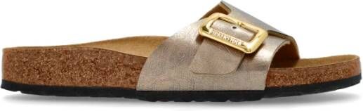 Birkenstock Catalina Cushion Buckle Slides Yellow Dames