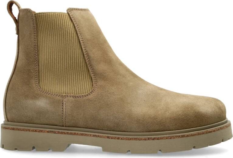 Birkenstock Chelsea Boots Highwood Slip On Beige Heren